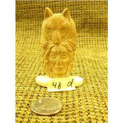 CHOICE 4 on bone carvings mounted on platchets of various Native faces Imported (33)