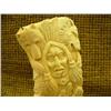 Image 3 : CHOICE on 2 bone relief carving of American Indian, wolves, eagles, bears on wood base 6" tall Impor