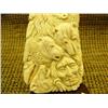 Image 4 : CHOICE on 2 bone relief carving of American Indian, wolves, eagles, bears on wood base 6" tall Impor