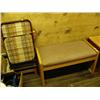 Image 1 : Lot of: folding chair, drop-leaf table and bench (153)
