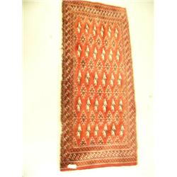 Persian carpet #40040 - Torkaman, 4.2'x1.9' - estimated retail value $485 (8888)