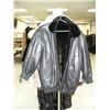 Image 1 : Men's reversible black leather and mink coat, approx. size XL (28)