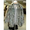 Image 1 : Approx.. Size XL dyed quilted style muskrat coat - beautiful light sapphire  (28)