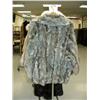 Image 2 : Approx.. Size XL dyed quilted style muskrat coat - beautiful light sapphire  (28)