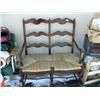 Image 3 : Lot of: antique baby cradle, canoe paddles, granite wear, Pegasus, plant stand, lamps, old leather s