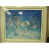 Image 2 : Salvador Daly print signed and numbered 244/300 and double matted and framed print of unicorn by M. 