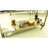 Image 1 : Lot of: antique kitchen items, doll, wood box, lamp, etc. (2)