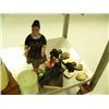 Image 6 : Lot of: antique kitchen items, doll, wood box, lamp, etc. (2)