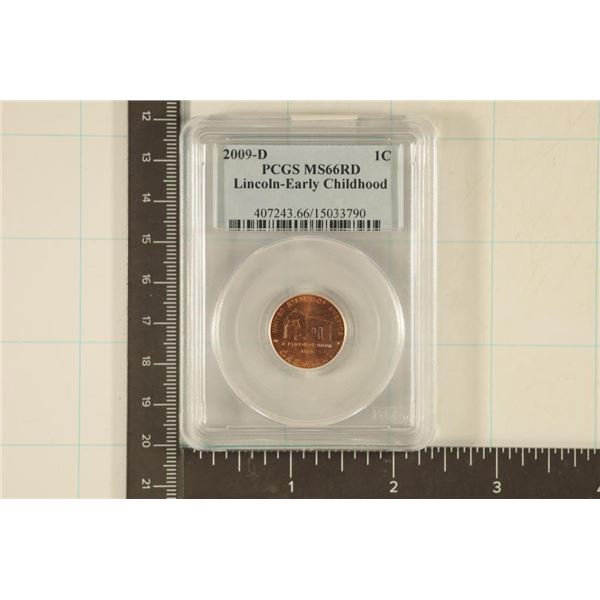 2009-D LINCOLN CENT PCGS MS66RD EARLY CHILDHOOD