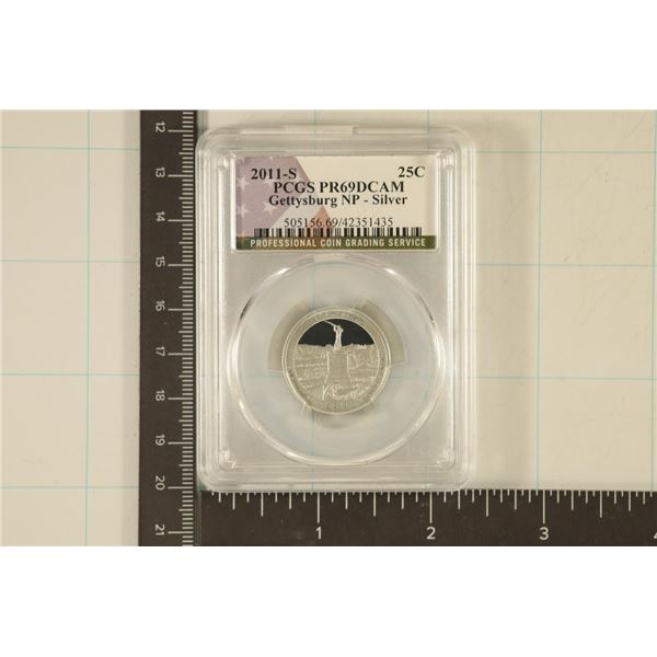 2011-S SILVER GETTYSBURG N.P. QUARTER PCGS