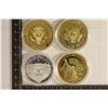 Image 2 : 4 PRESIDENTIAL 1 1/2" TOKENS: 3 GOLD COLORED