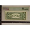 Image 2 : 1957-B US $1 SILVER CERT. PMG 64 CHOICE UNC.