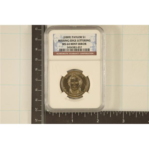ERROR US PRESIDENTIAL $1 MISSING EDGE LETTERING