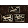 Image 1 : 3-1 GRAM SILVER PF AIRPLANED THEMED INGOTS