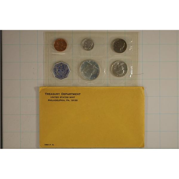 1964 US SILVER PROOF SET (WITH ENVELOPE)