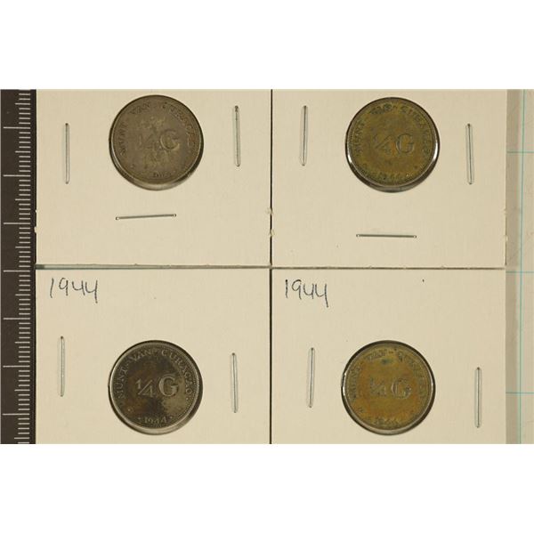 4-1944 NEDERLANDS-CURACAO SILVER 1/4 GULDENS