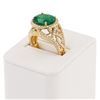 Image 3 : 4.65 ctw Emerald and 0.93 ctw Diamond 14K Yellow Gold Ring