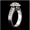 Image 3 : 1.01 ctw CENTER Diamond 14K White Gold  Ring (2.01 ctw Diamonds)