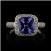 Image 1 : 2.91 ctw Tanzanite and 0.82 ctw Diamond 14KT White Gold Ring
