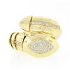 Image 4 : 18k Yellow Gold 0.50 ctw Round Diamond Hand Made Snake Serpent Wrap Statement Ri