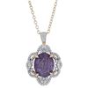 Image 1 : 27.52 ctw Ruby and 2.51 ctw White Sapphire Pendant