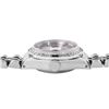 Image 5 : Rolex Ladies Stainless Steel Silver Index Dial Diamond And Emerald Bezel Date Wi