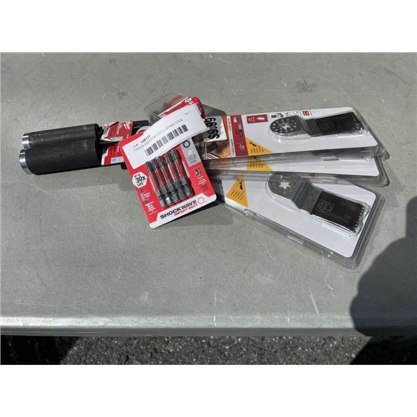 FEIN BLADES FOR OSCILLATING TOOL, MILWAUKEE TORX BITS T25, AND DEEP IMPACT SOCKETS