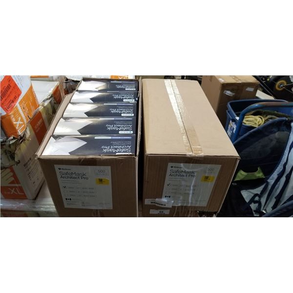 2 CASES OF NEW SAFEMASKS - 10 BOXES OF 50, 1000 MASKS TOTAL