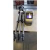 Image 1 : WELDING HELMET AND SURVEYORS TRIPOD
