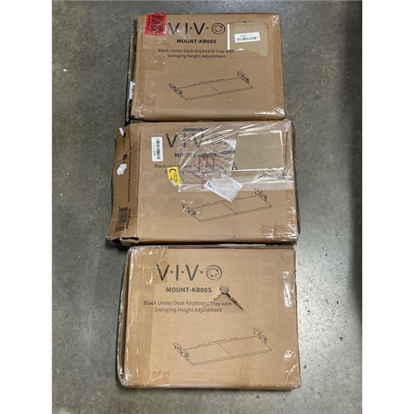 3 VIVO UNDER DESK KEYBOARD TRAYS