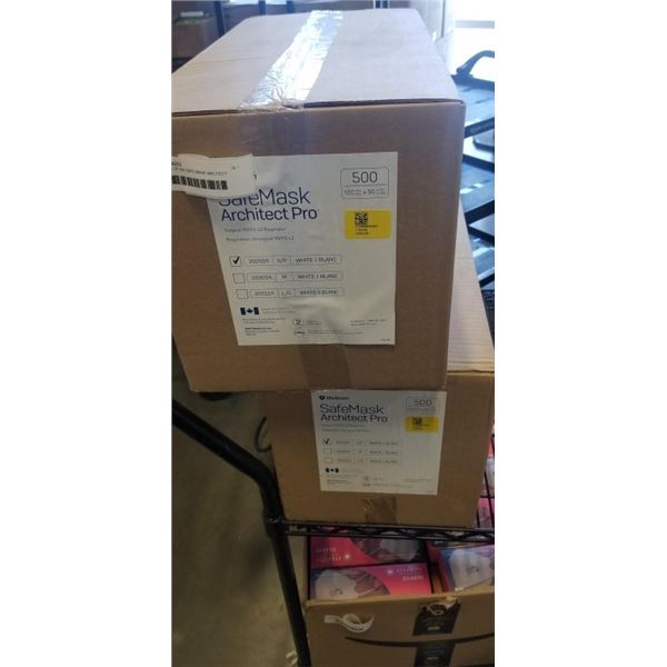 2 BOXES OF 500 SAFE MASK ARCITECT PRO, 1000 TOTAL PCS