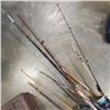 Image 3 : TACKLE BOX AND BUNDLE OF FISHING RODS