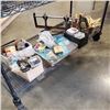 Image 1 : ASSORTED HARDWARE, MITRE SAW, TOW ROPE AND HAMMERS, HAND TOOLS ETC
