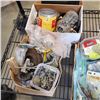 Image 2 : ASSORTED HARDWARE, MITRE SAW, TOW ROPE AND HAMMERS, HAND TOOLS ETC