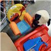 Image 2 : STEP 2 CAR WITH, ELMO CHAIR UNICORN DOG PUG , STAR WARS SHEET AND TODDLER LIFE VEST