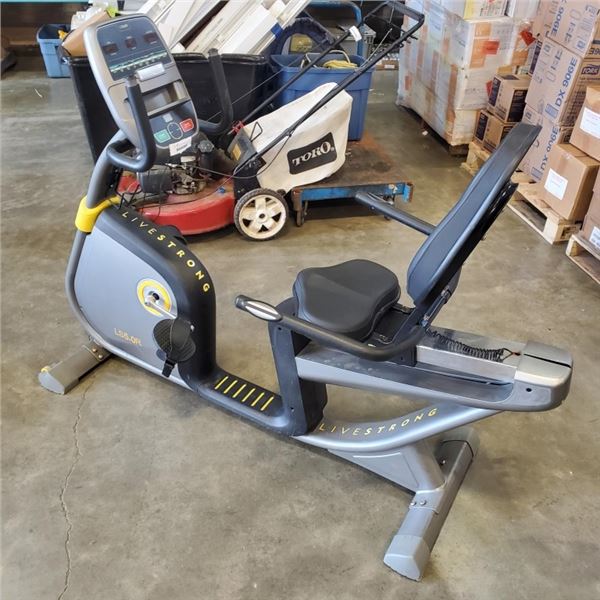 LIVESTRONG LS5.OR RECUMBANT EXCERSIZE BIKE, WORKING WITH POWER ADAPTOR