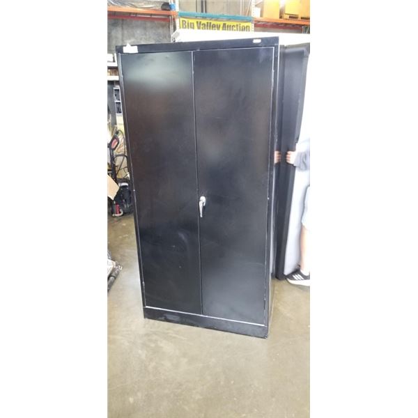 BLACK ULINE METAL CONSUMABLES CABINET