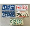 Image 1 : 5 ASSORTED VINTAGE LICENSE PLATES