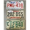 Image 2 : 5 ASSORTED VINTAGE LICENSE PLATES