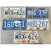 Image 1 : 5 BC VINTAGE LICENSE PLATES, 60'S, 70'S, 80'S, ONE IS A PAIR