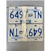 Image 2 : 5 BC VINTAGE LICENSE PLATES, 60'S, 70'S, 80'S, ONE IS A PAIR