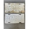 Image 3 : 5 BC VINTAGE LICENSE PLATES, 60'S, 70'S, 80'S, ONE IS A PAIR