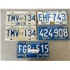 Image 1 : 5 BC VINTAGE LICENSE PLATES, 60'S, 70'S, 80'S, ONE IS A PAIR