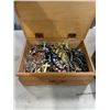 Image 2 : 2 WOODEN JEWELLERY BOXES FULL OF ESTATE JEWELLERY