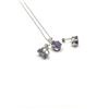 Image 1 : STERLING SILVER NATURAL AMETHYSTS (6.93CT) EARRING AND NECKLACE, RETAIL $360.00. AMETHYSTS IS THE BI
