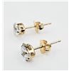 Image 2 : 10KT YELLOW GOLD NATURAL AQUAMARINE (0.44CT) EARRING WITH CZ (0.12CT), W/A $335.00. AQUAMARINE EMBOD