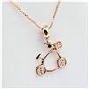 Image 2 : STERLING SILVER 16" LONG GOLD PLATED 'BICYCLE' DESIGN NECKALCE, RETAIL $200.00.