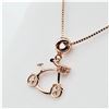 Image 3 : STERLING SILVER 16" LONG GOLD PLATED 'BICYCLE' DESIGN NECKALCE, RETAIL $200.00.