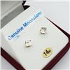 Image 1 : 14KT YELLOW GOLD NATURAL MOONSTONE (0.54CT) EARRING, W/A $380.00.