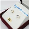Image 2 : 14KT YELLOW GOLD NATURAL MOONSTONE (0.54CT) EARRING, W/A $380.00.